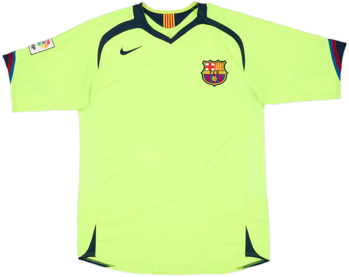 Barcelona Camiseta Visitante Amarilla 2005/06 Ronaldinho #10 - Retro