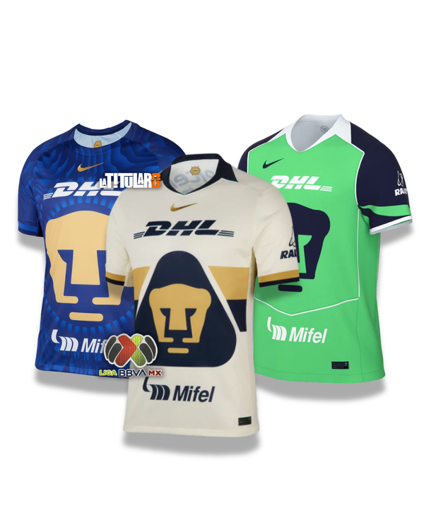 COMBO Pumas UNAM 2026 (Local, Visitante e Tercera)
