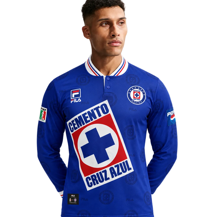 Cruz Azul Local Manga Larga Camiseta 1998 - Retro