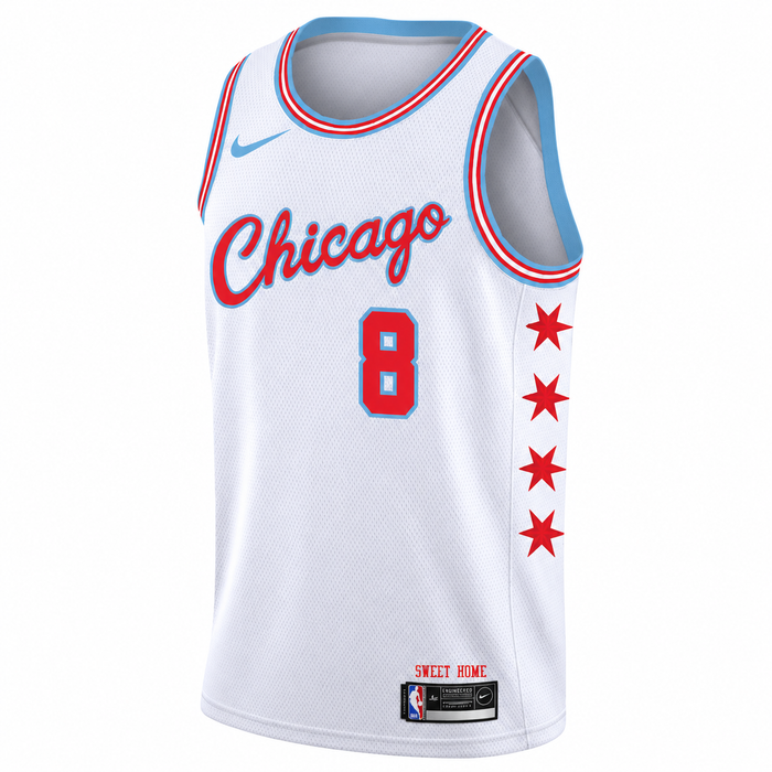 Chicago Bulls Camiseta Zach Lavine #8 2017/18 City Edition - Blanca