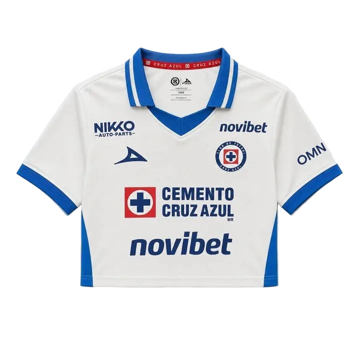 Cruz Azul Camiseta Visitante 2026/27 - Mujer Cropped