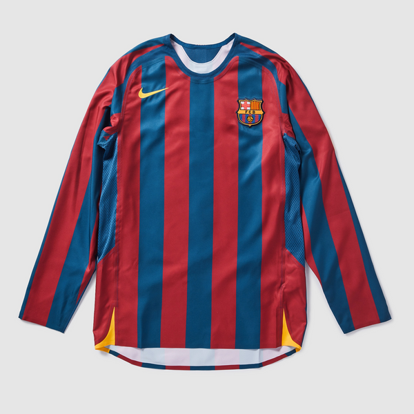 Barcelona Camiseta Local 2005/06 - Retro - Manga Larga