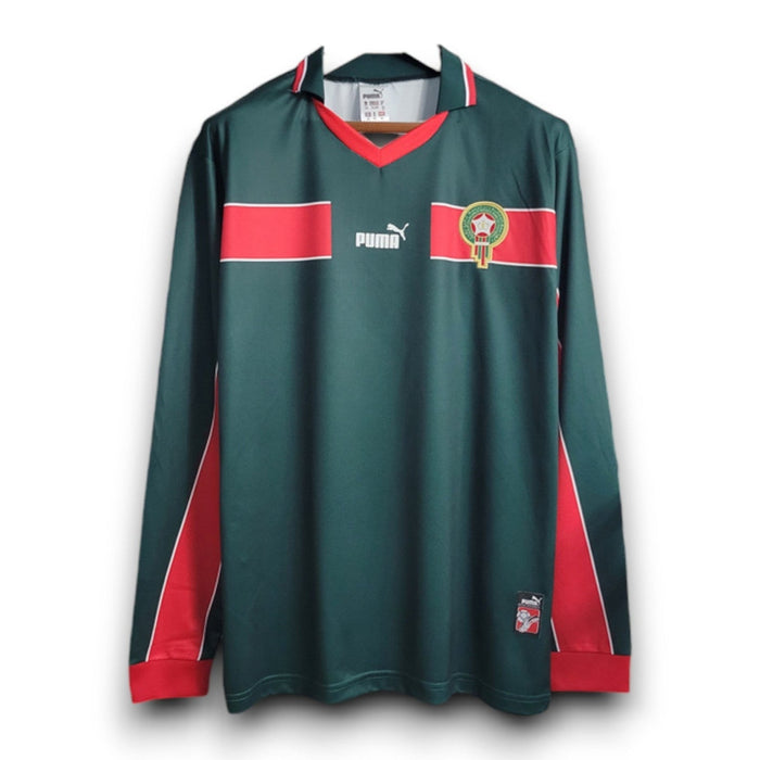 Marruecos Retro 1998 Green Camiseta Visitante - Manga Larga