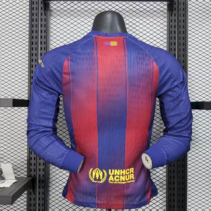 Barcelona Camiseta Local 2025/26 - Manga Larga