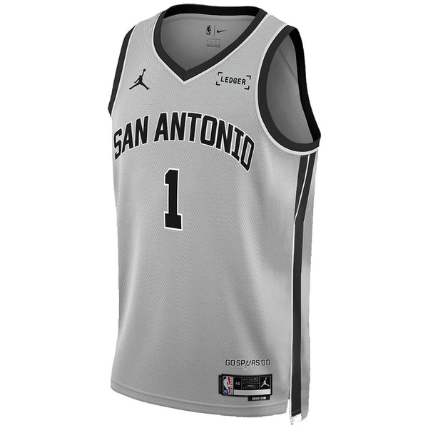 San Antonio Spurs Camiseta Victor Wembanyama #1 Statement Edition - Gris Plata
