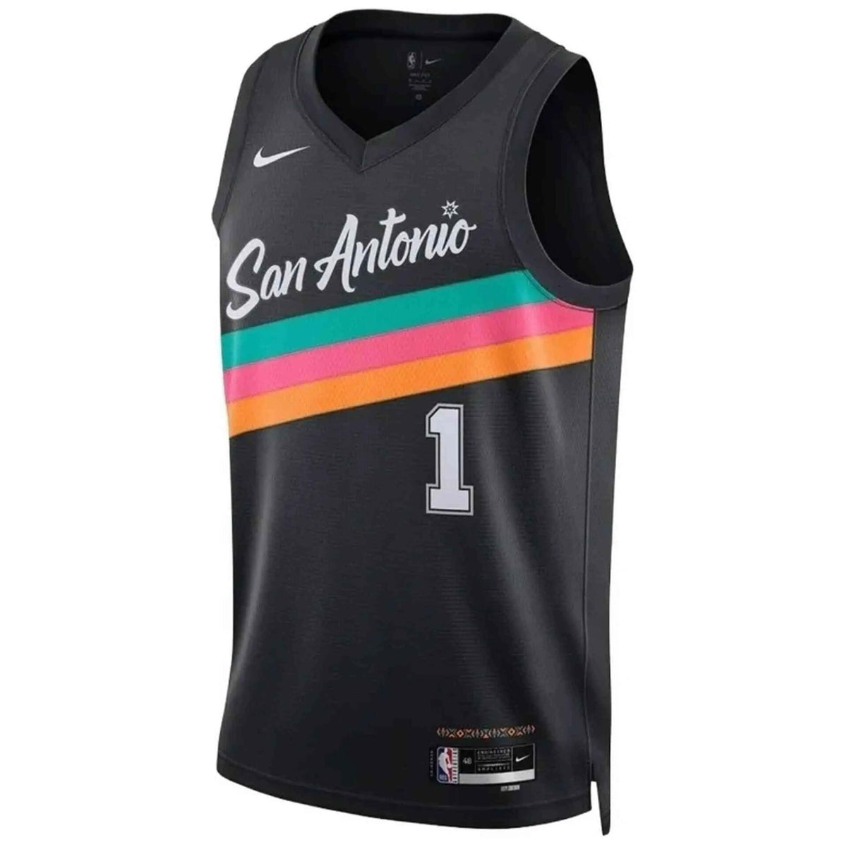 San Antonio Spurs Camiseta Victor Wembanyama #1 Statement Edition - Negra