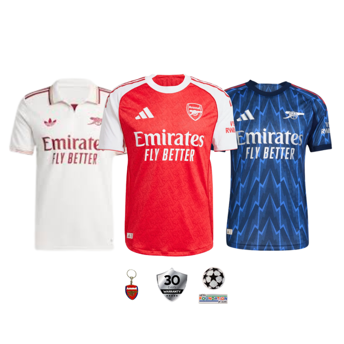 COMBO Arsenal 2025/26 (Local, Visitante e Tercera)