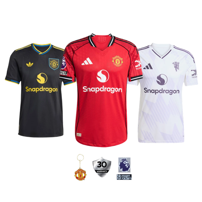 COMBO Manchester United 2025/26 (Local, Visitante e Tercera)
