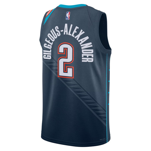 Oklahoma City Thunder Camiseta Shai Gilgeous-Alexander #2 City Edition 2025/26 - Azul Marino