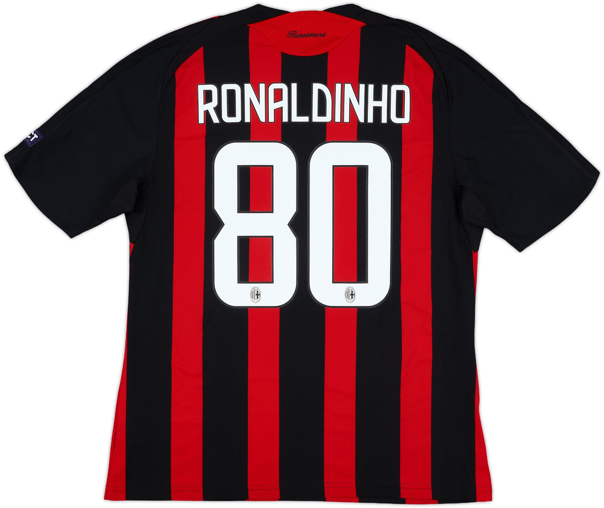 AC Milan Camiseta 2008/09 Ronaldinho #80 - Retro