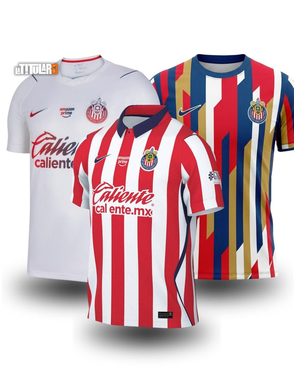 COMBO Chivas Guadalajara 2026/27 (Local, Visitante e Prepartido)