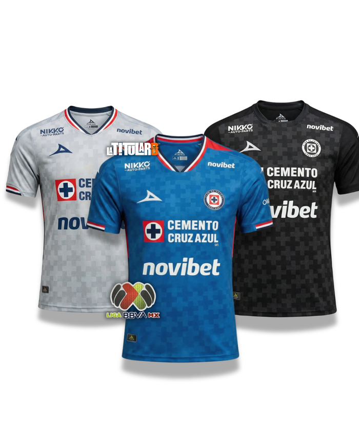 COMBO Cruz Azul 2026 (Local, Visitante e Tercera)