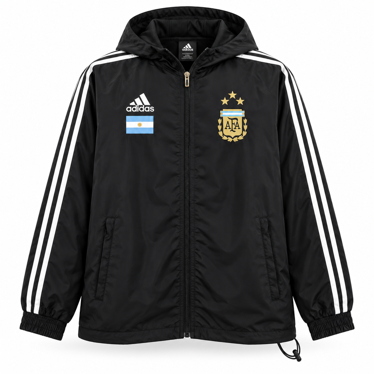 Argentina Chaqueta Rompevientos Negra 2023/24
