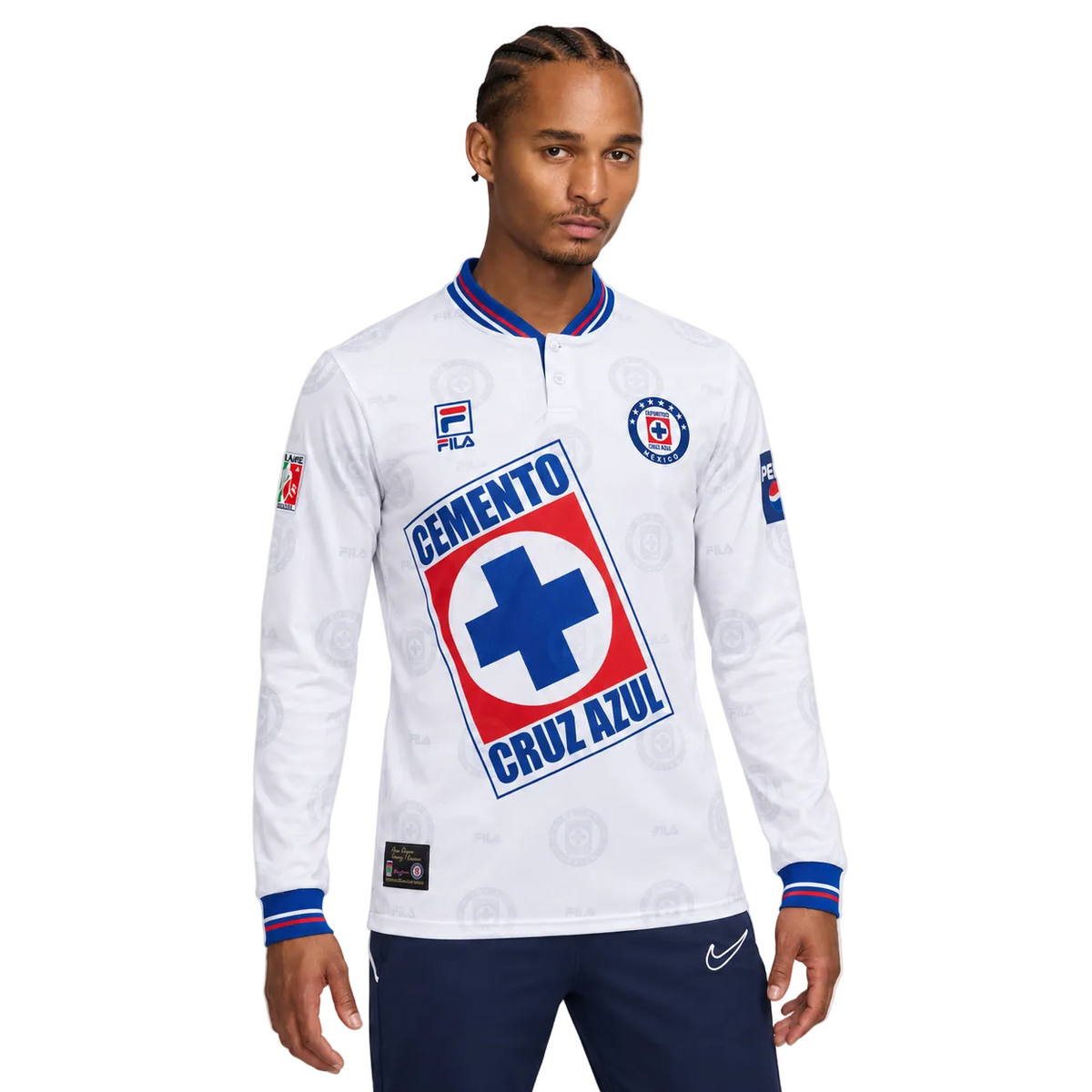 Cruz Azul Visitante Manga Larga Camiseta 1998 - Retro
