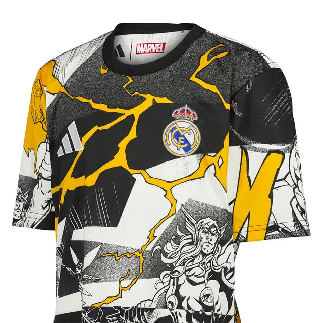 Real Madrid Warm Up Camiseta 2025/26 - x Marvel White/Negra