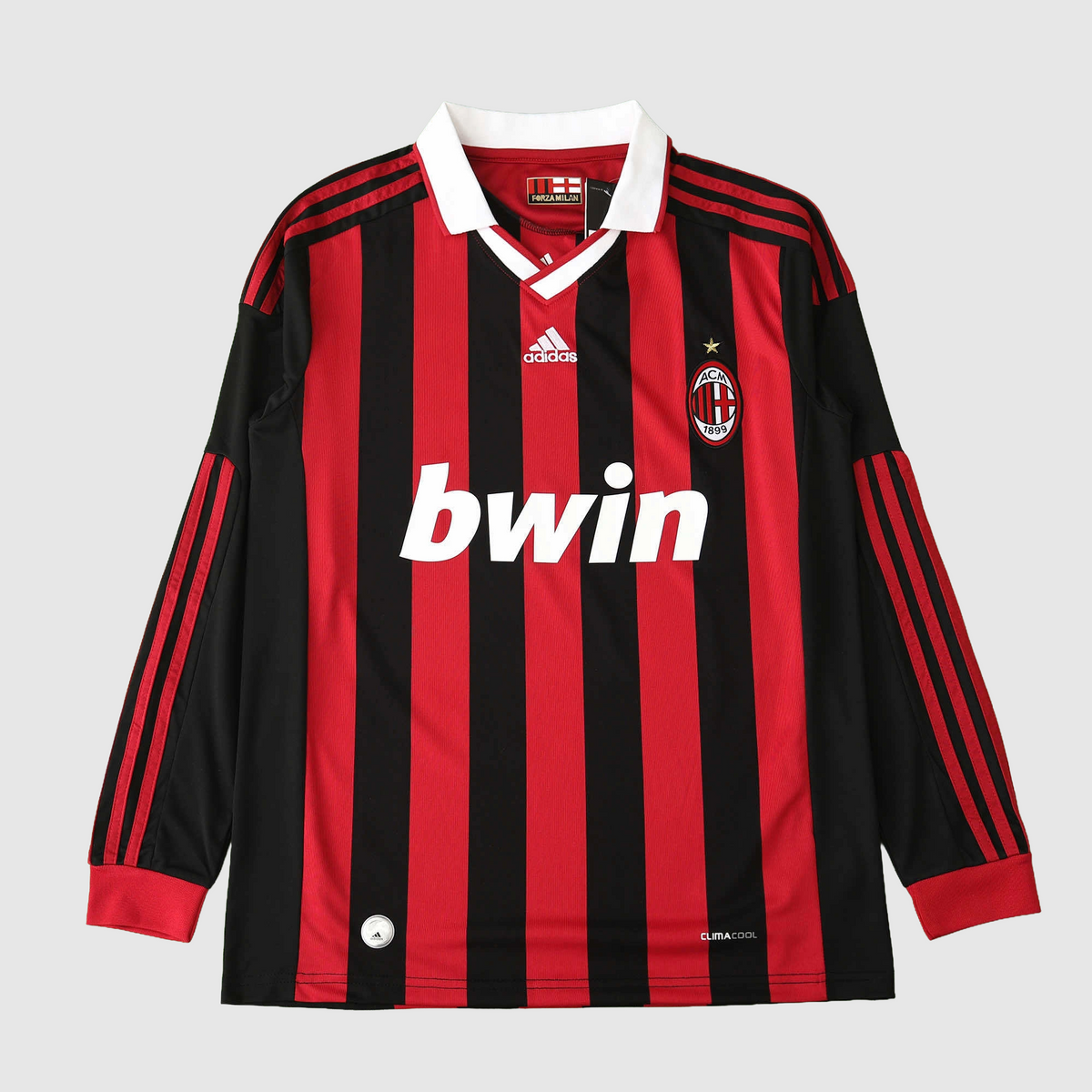 AC Milan Camiseta Local 2009/10 - Retro - Manga Larga