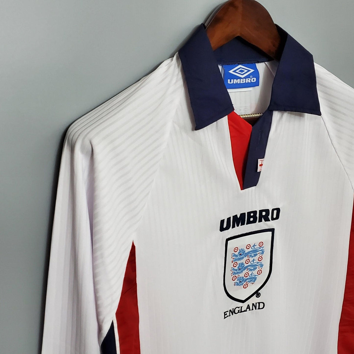 Inglaterra Retro 1998 Camiseta Local - Manga Larga