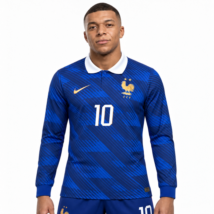 Francia Camiseta Local Mbappé #10 2026 - Manga Larga
