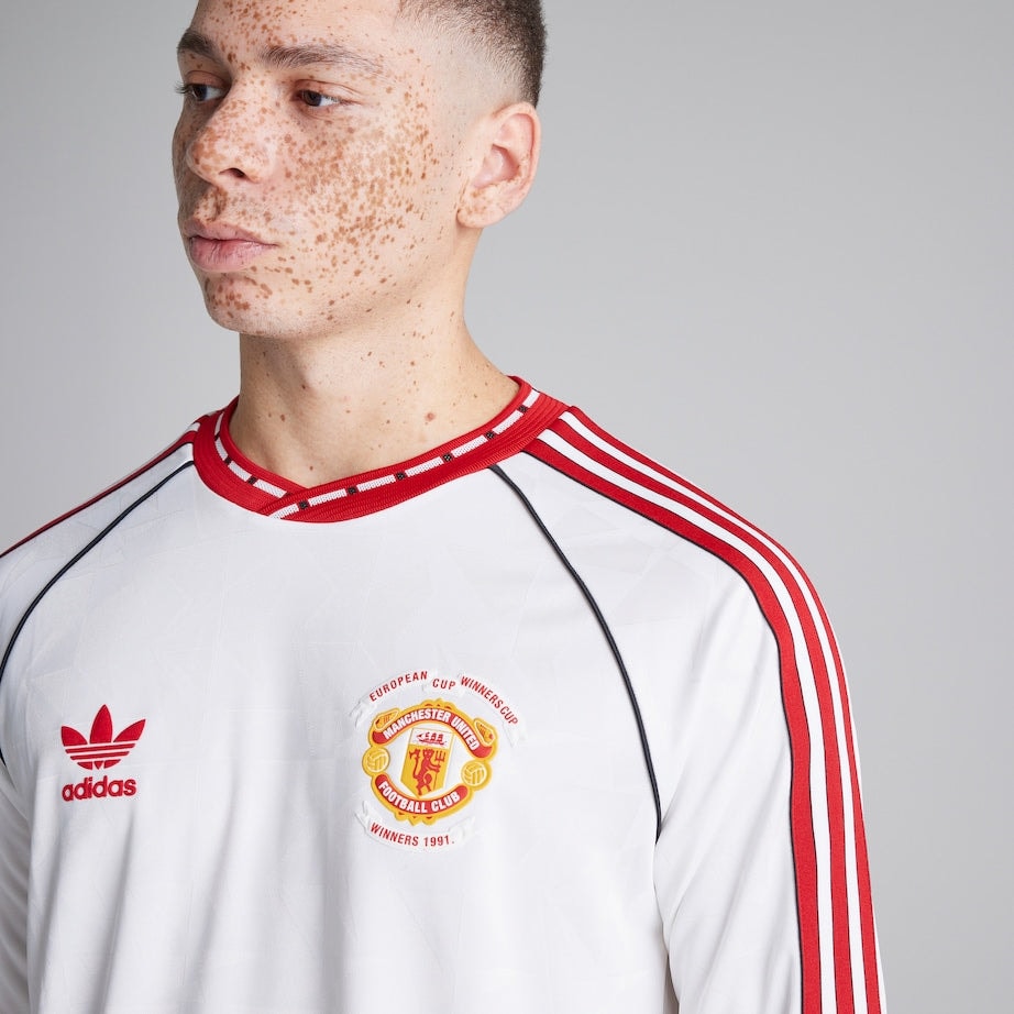 Manchester United Camiseta Visitante 1991 - Retro - Manga Larga