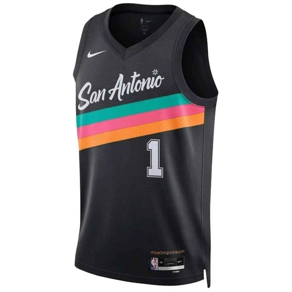 San Antonio Spurs Camiseta Victor Wembanyama #1 Statement Edition - Negra