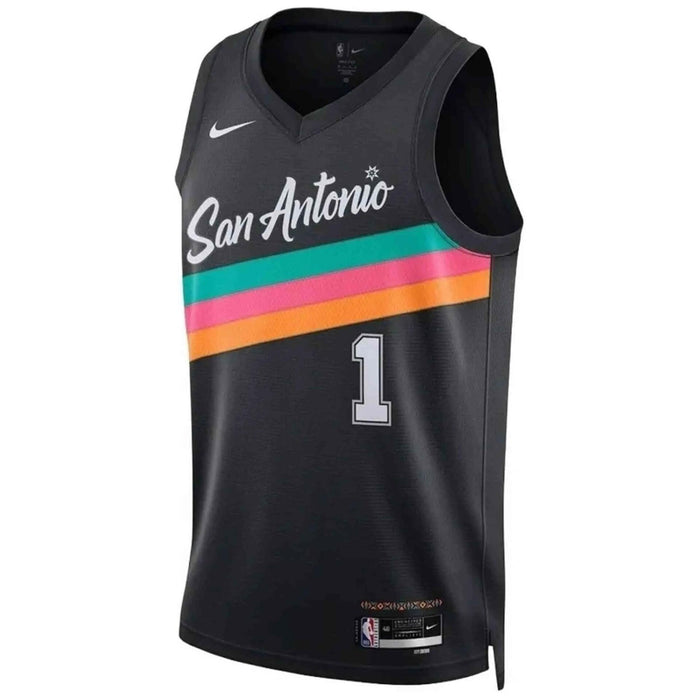 San Antonio Spurs Camiseta Victor Wembanyama #1 Statement Edition - Negra