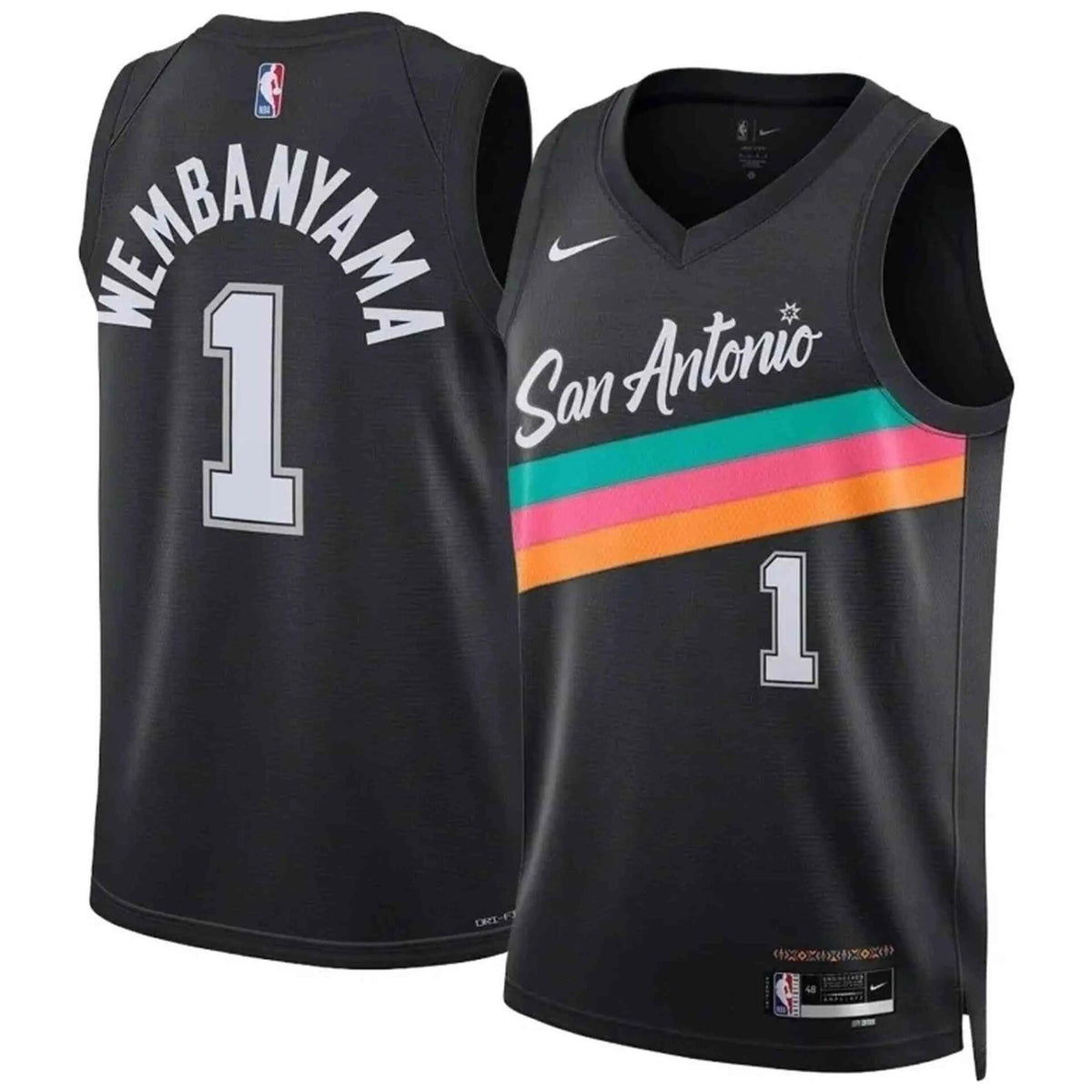 San Antonio Spurs Camiseta Victor Wembanyama #1 Statement Edition - Negra