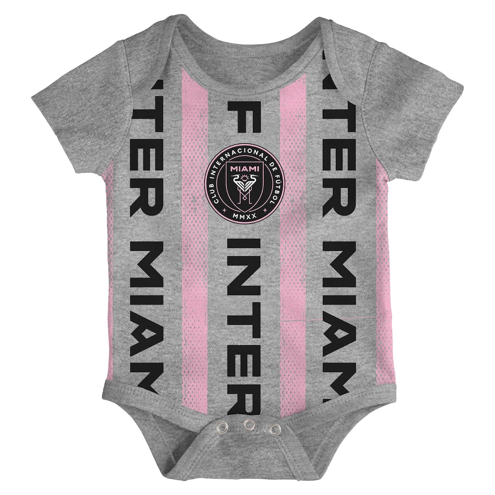 Newborn Inter Miami 3 Camiseta - Beb - Pack Bodysuit Set