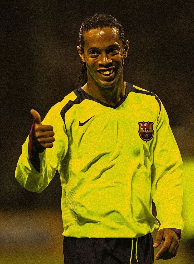 Barcelona Camiseta Visitante Amarilla 2005/06 Ronaldinho #10 - Retro