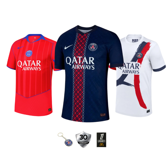 COMBO Paris Saint Germain 2025/26 (Local, Visitante e Tercera)