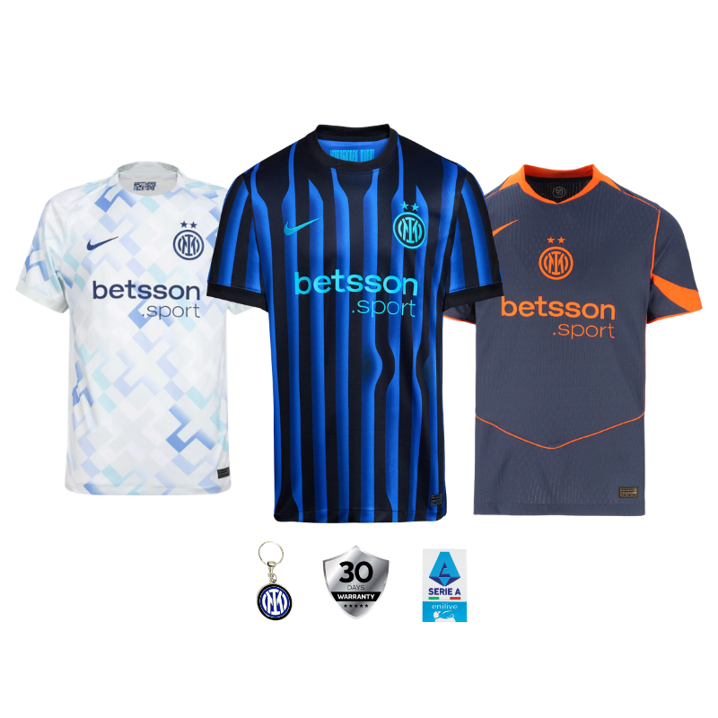 COMBO Inter Milan 2025/26 (Local, Visitante e Tercera)