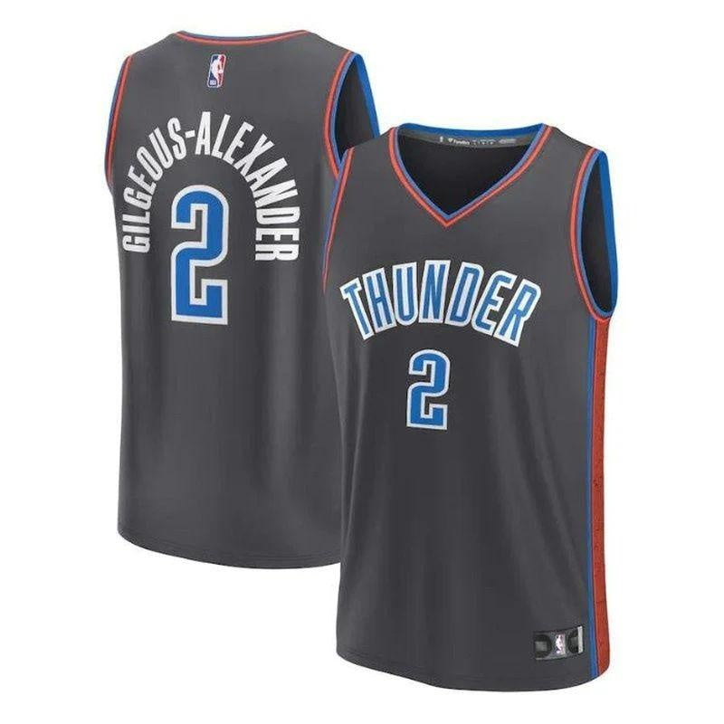 Oklahoma City Thunder Camiseta Shai Gilgeous-Alexander #2 City Edition - Gris Grafito